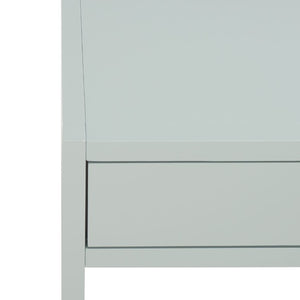 Safavieh Esther Two Drawer Writing Desk with Walnut Finish for Modern Home Office Use Light Blue DSK9200F