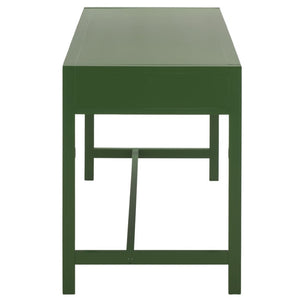 Safavieh Esther Two Drawer Writing Desk with Walnut Finish for Modern Home Office Use Green DSK9200G