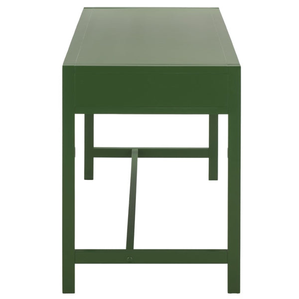 Safavieh Esther Two Drawer Writing Desk with Walnut Finish for Modern Home Office Use Green DSK9200G