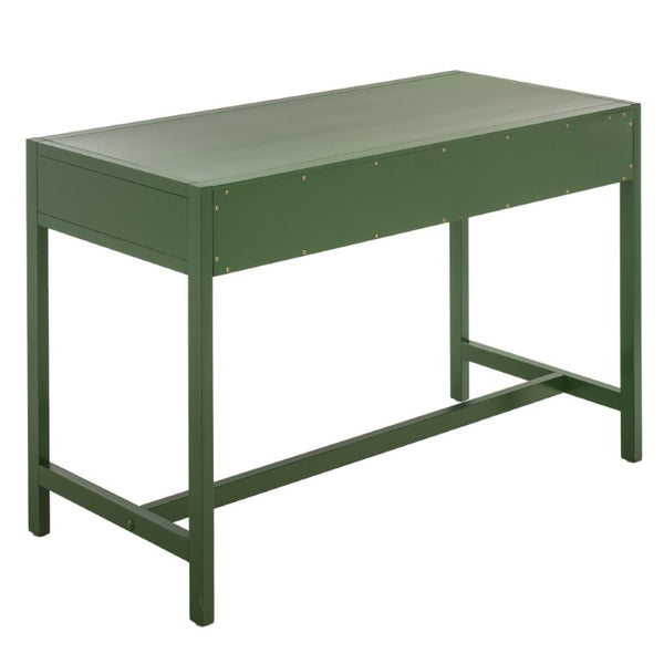 Safavieh Esther Two Drawer Writing Desk with Walnut Finish for Modern Home Office Use Green DSK9200G