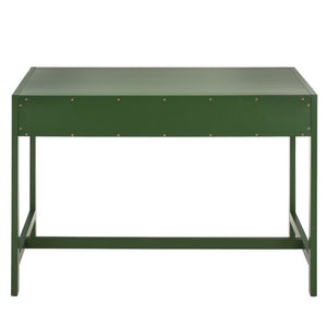 Safavieh Esther Two Drawer Writing Desk with Walnut Finish for Modern Home Office Use Green DSK9200G