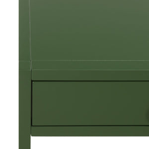 Safavieh Esther Two Drawer Writing Desk with Walnut Finish for Modern Home Office Use Green DSK9200G