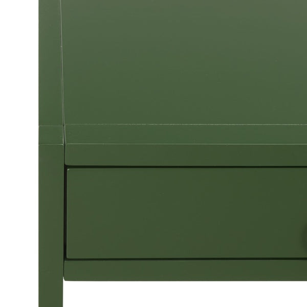 Safavieh Esther Two Drawer Writing Desk with Walnut Finish for Modern Home Office Use Green DSK9200G