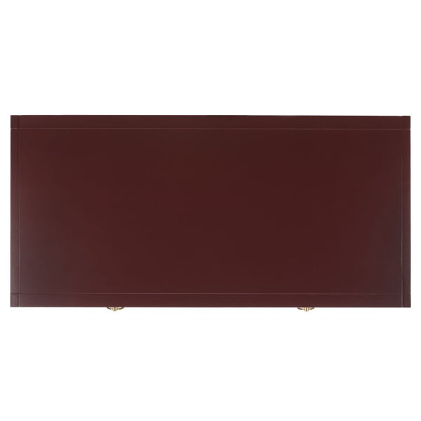 Safavieh Esther Two Drawer Writing Desk with Walnut Finish for Modern Home Office Use Burgundy DSK9200H