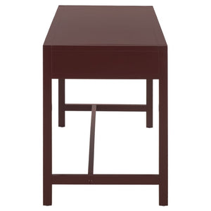 Safavieh Esther Two Drawer Writing Desk with Walnut Finish for Modern Home Office Use Burgundy DSK9200H