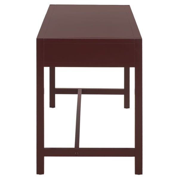 Safavieh Esther Two Drawer Writing Desk with Walnut Finish for Modern Home Office Use Burgundy DSK9200H