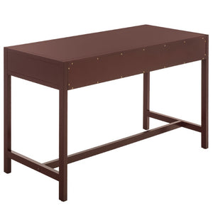 Safavieh Esther Two Drawer Writing Desk with Walnut Finish for Modern Home Office Use Burgundy DSK9200H