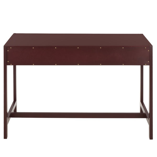 Safavieh Esther Two Drawer Writing Desk with Walnut Finish for Modern Home Office Use Burgundy DSK9200H