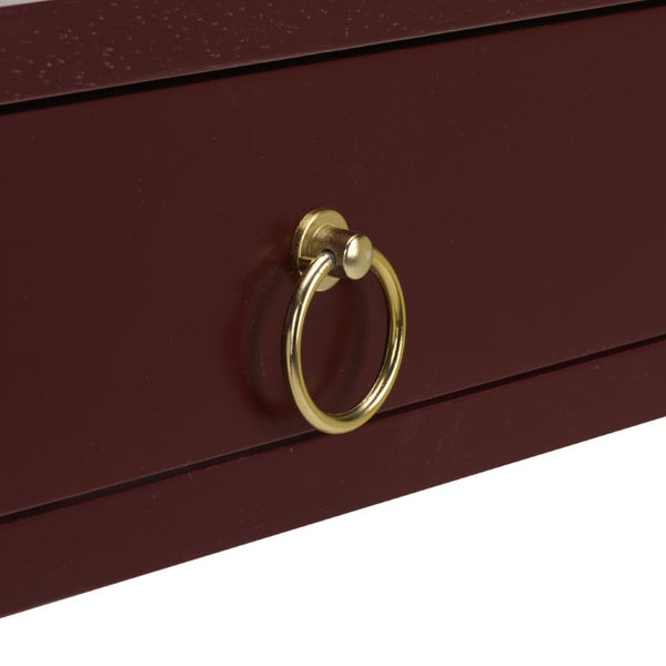 Safavieh Esther Two Drawer Writing Desk with Walnut Finish for Modern Home Office Use Burgundy DSK9200H