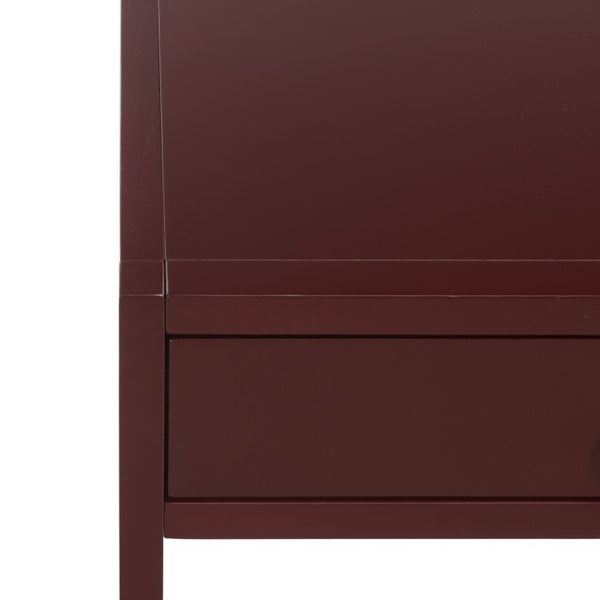 Safavieh Esther Two Drawer Writing Desk with Walnut Finish for Modern Home Office Use Burgundy DSK9200H