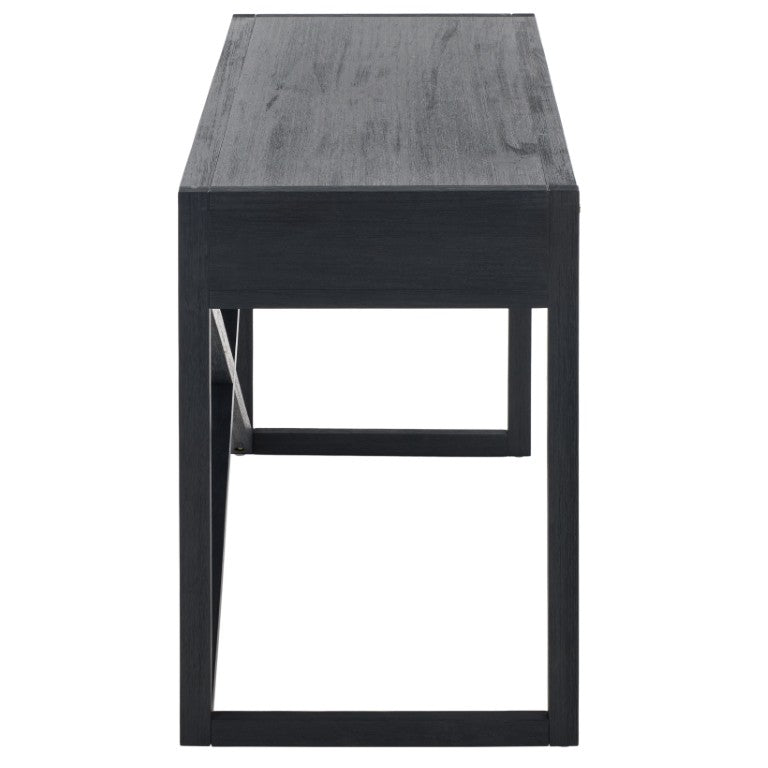 Safavieh Sadie 3 Drawer Writing Desk Bold Navy Finish for Home Office or Study Nook Navy DSK9201A