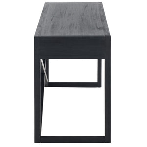 Safavieh Sadie 3 Drawer Writing Desk Bold Navy Finish for Home Office or Study Nook Navy DSK9201A