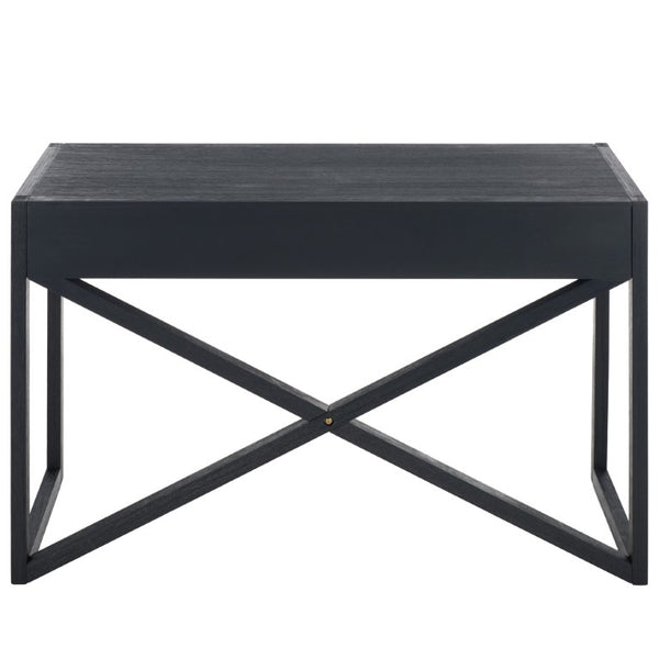 Safavieh Sadie 3 Drawer Writing Desk Bold Navy Finish for Home Office or Study Nook Navy DSK9201A