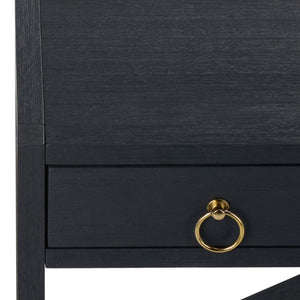 Safavieh Sadie 3 Drawer Writing Desk Bold Navy Finish for Home Office or Study Nook Navy DSK9201A