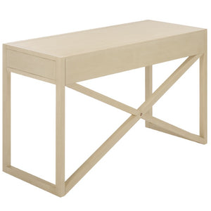 Safavieh Sadie 3 Drawer Writing Desk Bold Navy Finish for Home Office or Study Nook Antique White DSK9201B