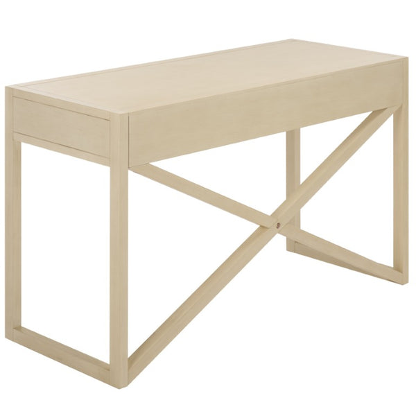Safavieh Sadie 3 Drawer Writing Desk Bold Navy Finish for Home Office or Study Nook Antique White DSK9201B