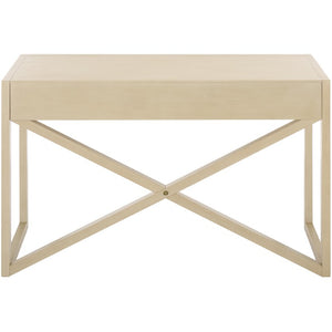 Safavieh Sadie 3 Drawer Writing Desk Bold Navy Finish for Home Office or Study Nook Antique White DSK9201B