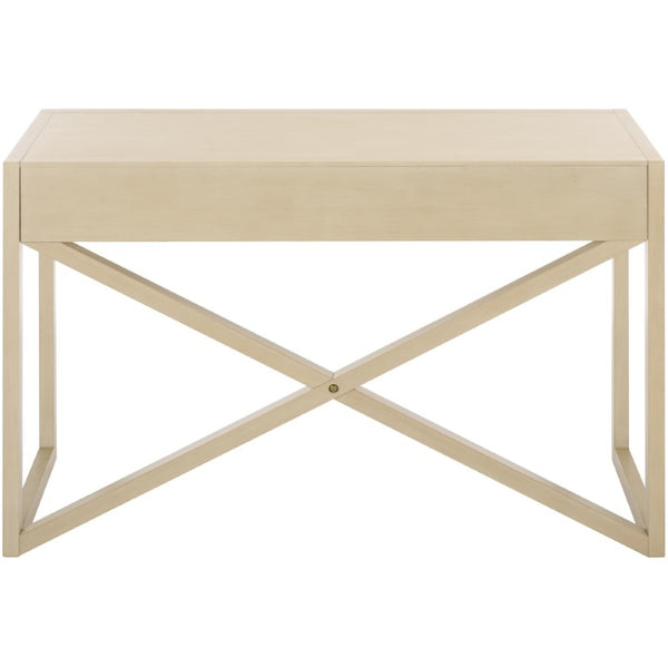 Safavieh Sadie 3 Drawer Writing Desk Bold Navy Finish for Home Office or Study Nook Antique White DSK9201B