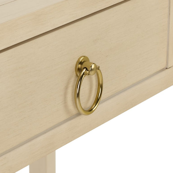 Safavieh Sadie 3 Drawer Writing Desk Bold Navy Finish for Home Office or Study Nook Antique White DSK9201B