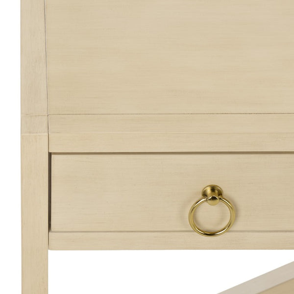 Safavieh Sadie 3 Drawer Writing Desk Bold Navy Finish for Home Office or Study Nook Antique White DSK9201B