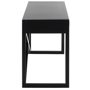 Safavieh Sadie 3 Drawer Writing Desk Bold Navy Finish for Home Office or Study Nook Black DSK9201C