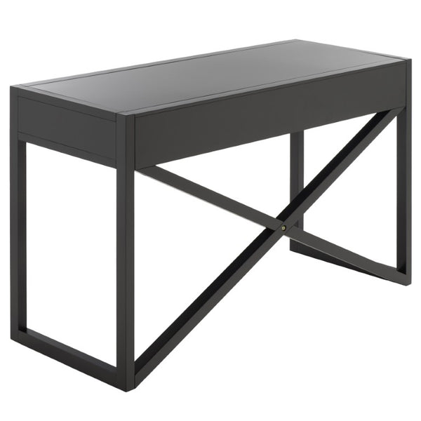 Safavieh Sadie 3 Drawer Writing Desk Bold Navy Finish for Home Office or Study Nook Black DSK9201C