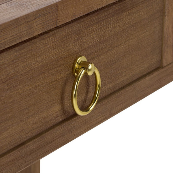 Safavieh Sadie 3 Drawer Writing Desk Bold Navy Finish for Home Office or Study Nook Chocolate DSK9201D