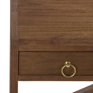 Safavieh Sadie 3 Drawer Writing Desk Bold Navy Finish for Home Office or Study Nook Chocolate DSK9201D