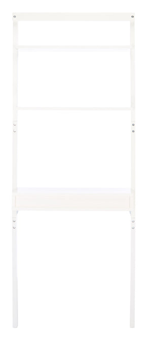 Safavieh Pamella Leaning Desk With Two Open Shelves – Stylish, Space-Saving Solution For Small Rooms White DSK9400B
