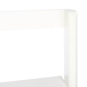 Safavieh Pamella Leaning Desk With Two Open Shelves – Stylish, Space-Saving Solution For Small Rooms White DSK9400B