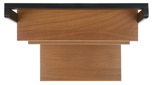 Safavieh Pamella Leaning Desk With Two Open Shelves – Stylish, Space-Saving Solution For Small Rooms Natural / Charcoal DSK9400C