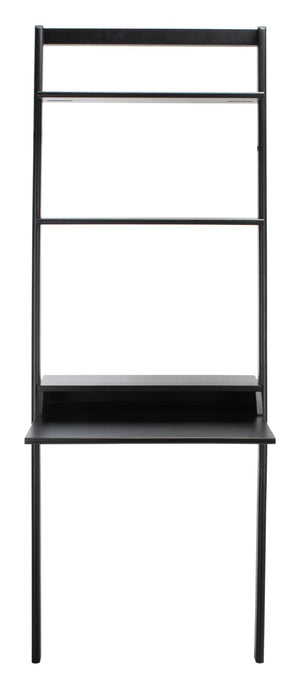 Safavieh Pamella Leaning Desk With Two Open Shelves – Stylish, Space-Saving Solution For Small Rooms Black DSK9400D