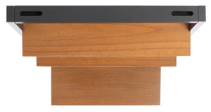 Safavieh Kamy Industrial Farmhouse Leaning Desk With Open Shelves For Stylish Compact Workspaces & Storage Natural / Charcoal DSK9401A
