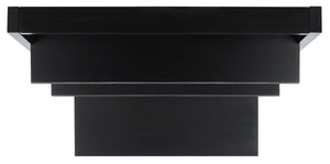 Safavieh Kamy Industrial Farmhouse Leaning Desk With Open Shelves For Stylish Compact Workspaces & Storage Black DSK9401D