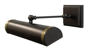 House Of Troy Direct Wire Steamer Picture Lights - Elegant Antique Brass & Mahogany Bronze Design For Art Display Mahogany Bronze With Antique Brass Accents Metal Dst16-mbab