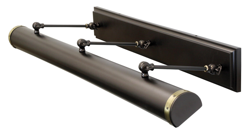 House Of Troy Direct Wire Steamer Picture Lights - Elegant Antique Brass & Mahogany Bronze Design For Art Display Mahogany Bronze With Antique Brass Accents Metal Dst42-mbab