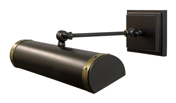 House Of Troy Direct Wire Steamer Led Picture Lights With Dimmable Feature For Elegant Artwork Display Solutions Mahogany Bronze With Antique Brass Accents Metal Dstledz16-mbab