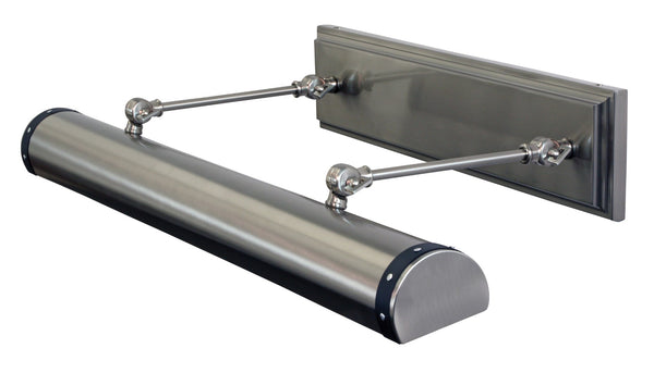 House Of Troy Direct Wire Steamer 30" Led Picture Lights - Stylish Dimmable Lighting For Art Display And Decor Satin Nickel With Black Accents Metal Dstledz30-snblk