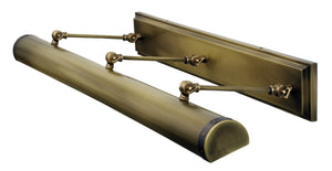 House Of Troy Direct Wire Steamer Led Picture Lights - 42" Dimmable Fixture For Elegant Home Decor & Art Display Antique Brass With Mahogany Bronze Accents Metal Dstledz42-abmb