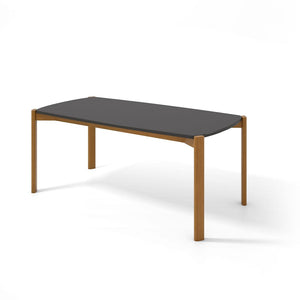 Manhattan Comfort Gales Mid-Century Modern Dining Table Matte Black DT-79620-BK