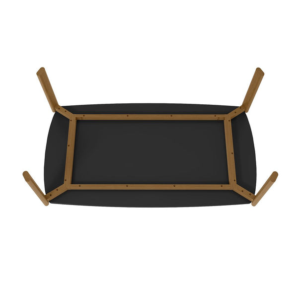 Manhattan Comfort Gales Mid-Century Modern Dining Table Matte Black DT-79620-BK