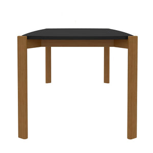 Manhattan Comfort Gales Mid-Century Modern Dining Table Matte Black DT-79620-BK