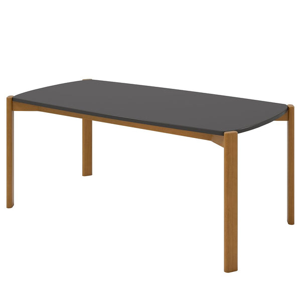 Manhattan Comfort Gales Mid-Century Modern Dining Table Matte Black DT-79620-BK