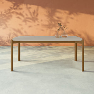 Manhattan Comfort Gales Mid-Century Modern Dining Table Greige DT-79620-OW