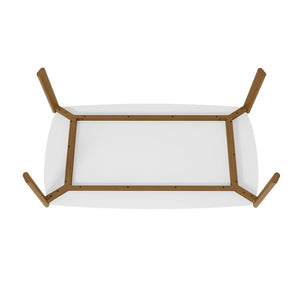 Manhattan Comfort Gales Mid-Century Modern Dining Table Matte White DT-79620-WH