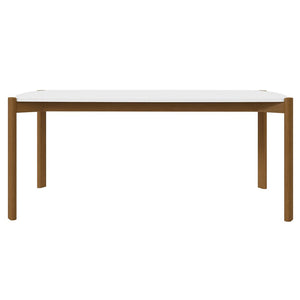 Manhattan Comfort Gales Mid-Century Modern Dining Table Matte White DT-79620-WH