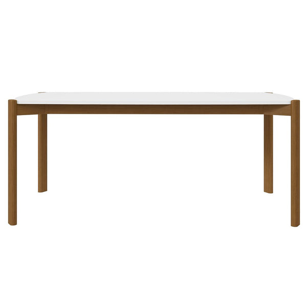 Manhattan Comfort Gales Mid-Century Modern Dining Table Matte White DT-79620-WH