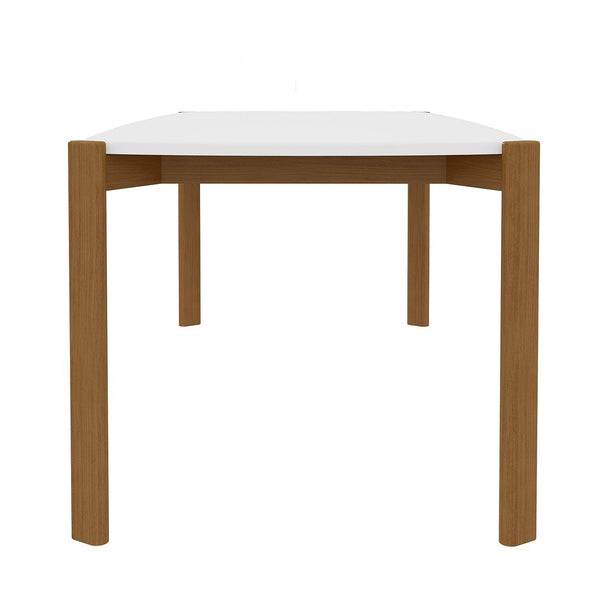 Manhattan Comfort Gales Mid-Century Modern Dining Table Matte White DT-79620-WH
