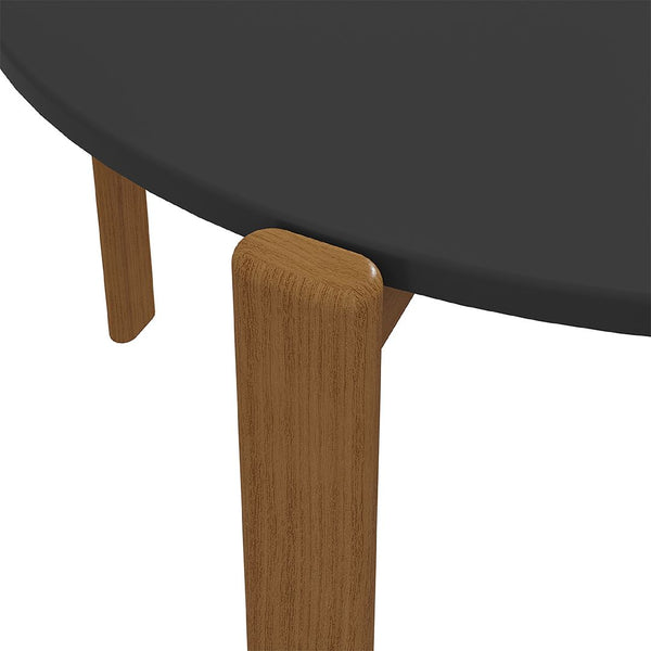 Manhattan Comfort Gales Mid-Century Modern Dining Table Matte Black DT-82705-BK