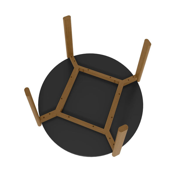 Manhattan Comfort Gales Mid-Century Modern Dining Table Matte Black DT-82705-BK